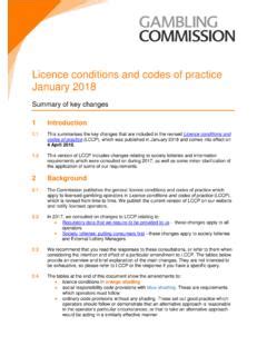 Licence conditions and codes of practice January 2018.